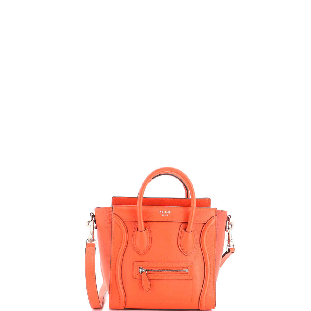 Celine Nano Luggage Bag Grainy Leather